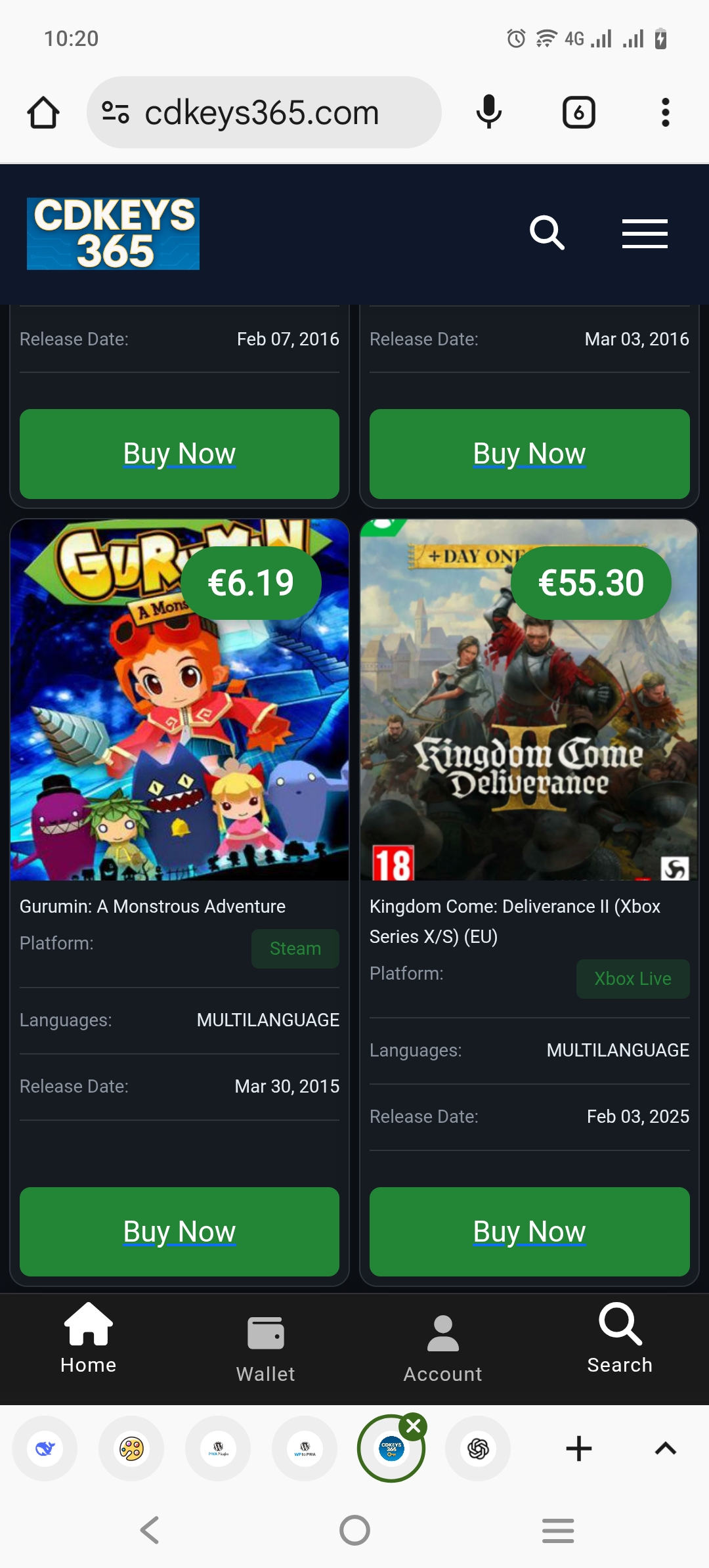 Screenshot of CDKeys365 App
