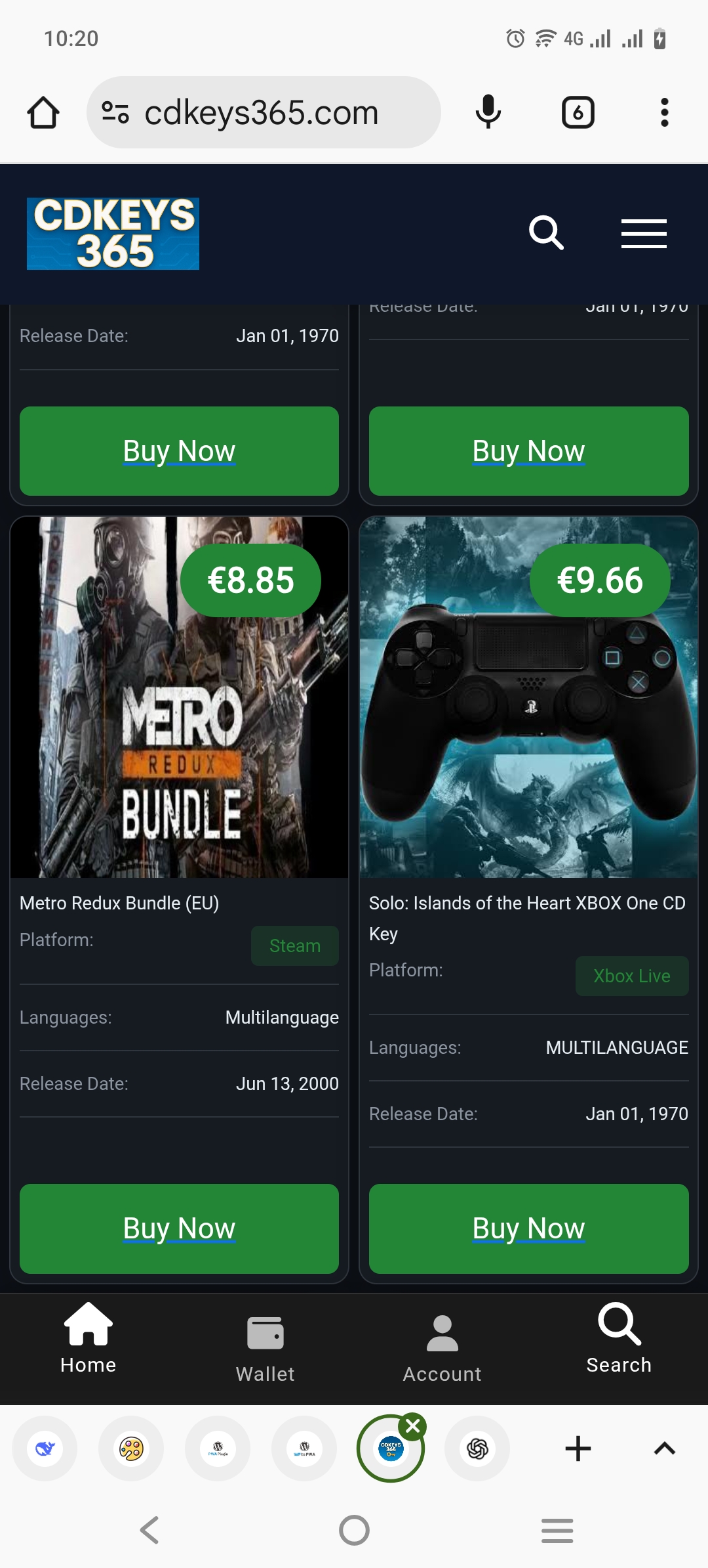 Screenshot of CDKeys365 App