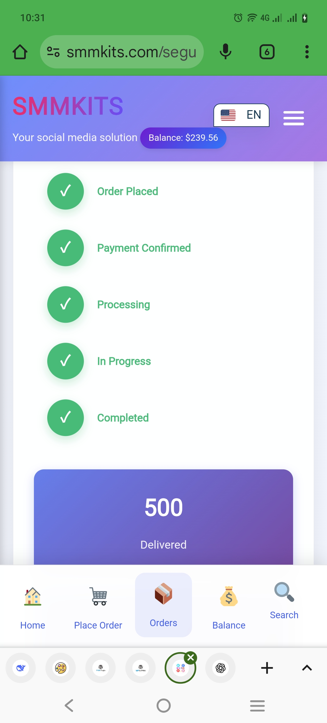 Screenshot of SMMKits App