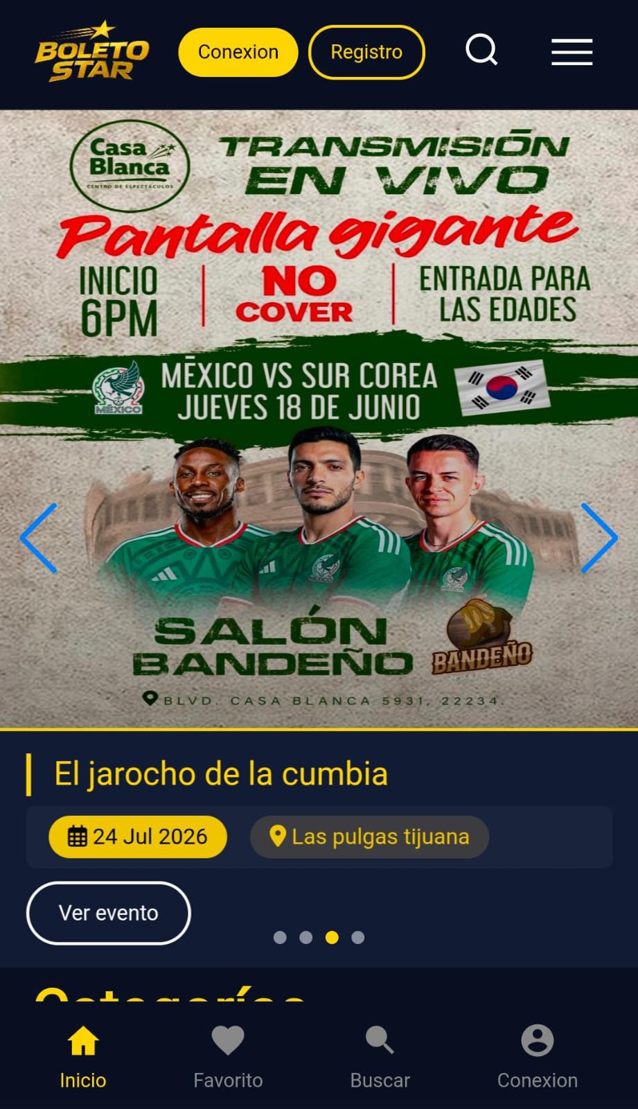 Screenshot of Boletostar App
